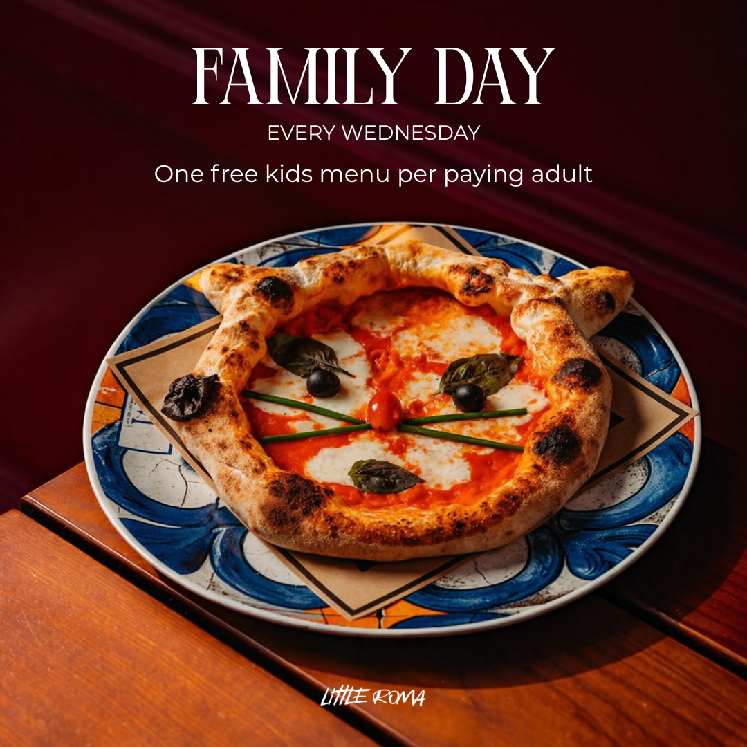 FAMILY DAY | ONE FREE KIDS MENU PER PAYING ADULT