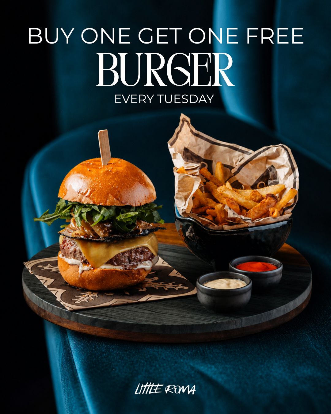 BUY ONE GET ONE FREE BURGER