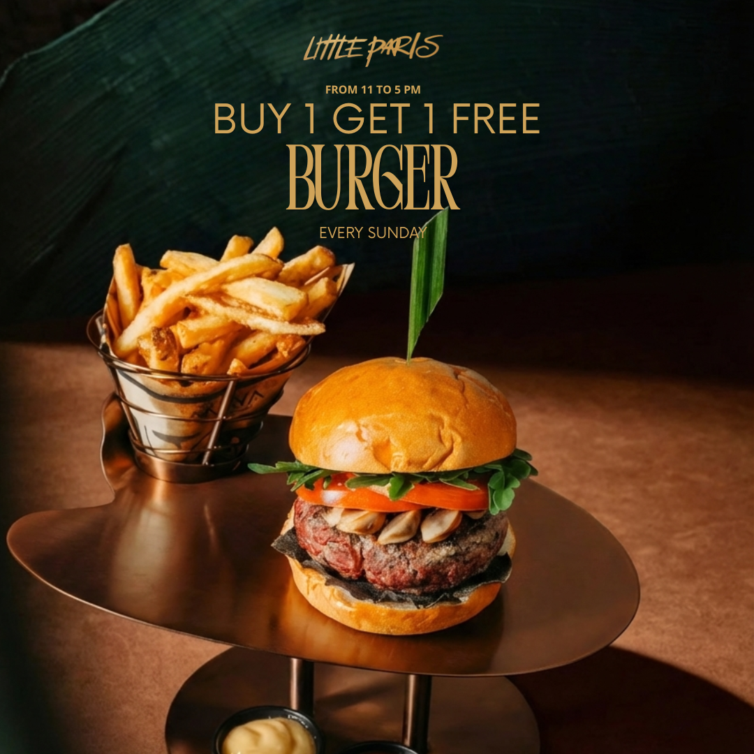 BUY 1 GET 1 FREE BURGER